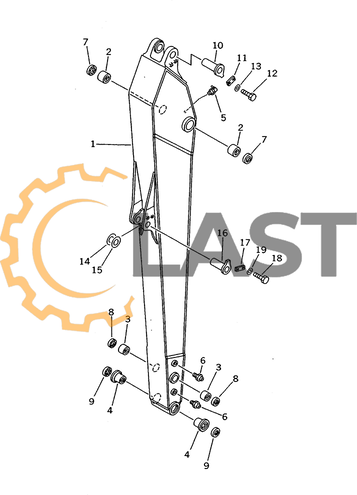 206-943-0030 РУКОЯТЬ В СБОРЕ запчасти от Ла-спецтрак